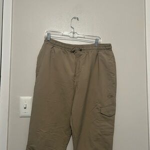 Tan Chinos Full-Length Cotton Blend
